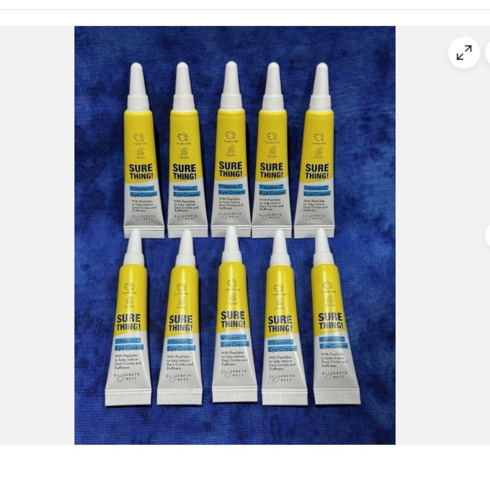 Lot of 10 ~ ELIZABETH MOTT ~ Sure Thing! ~ Vitamin C Eye Cream ~ MINI Size ~ 10X